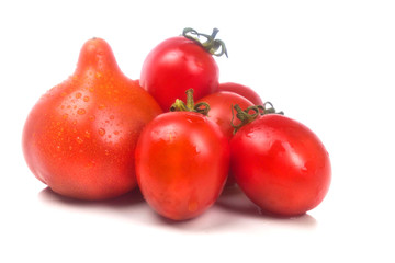 bunch of red ripe juicy tomato