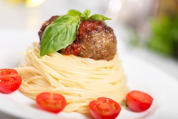 Lasagna, italian pasta, tomato slice.