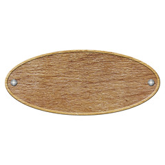 empty wooden sign isolated on white