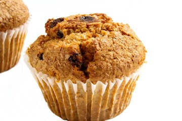 Bran muffin close up
