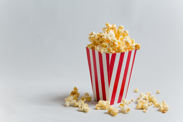 Full popcorn in classic popcorn box