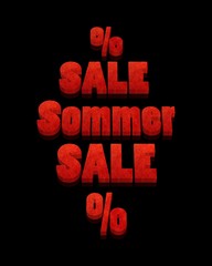 sommer sale 3d wort 