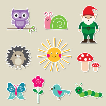 Nature stickers collection