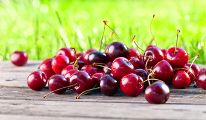 juicy ripe cherries