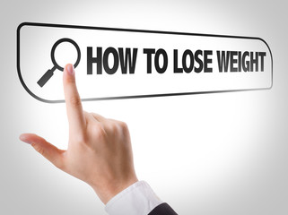 How to Lose Weight written in search bar on virtual screen