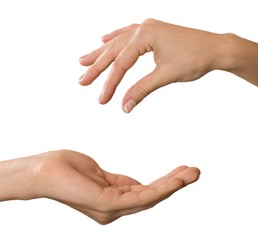 Fototapeta na wymiar Key, Human Hand, Giving.