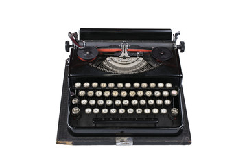 Old Typewriter machine isolated on a white background