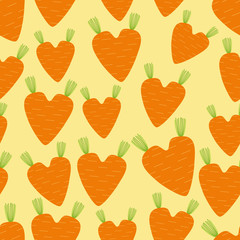 Pattern with carrot hearts