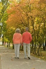 Beautiful caucasian elderly couple