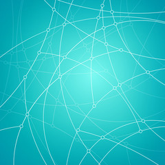 Geometric vector pattern,curves and nodes