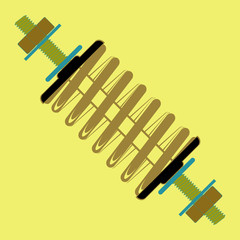 monochrome icon set with Springs