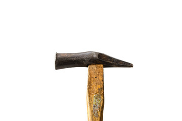 vintage hammers on white background