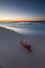 Beautiful Baltic sea beach at sunset