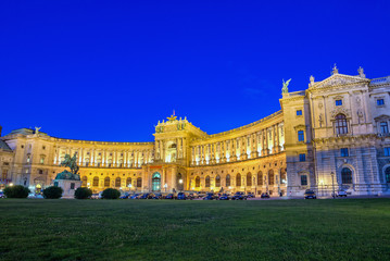 Fototapeta na wymiar Hofburg Imperial Palace at night - Vienna - Austria
