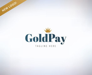 Bank finanse logo. Money, banking or broker and growth. Vector