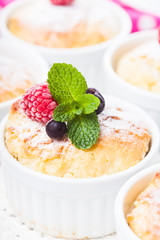 Dessert with berries 