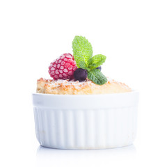 Dessert with berries 