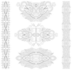 unique coloring book page for adults - floral authentic carpet d