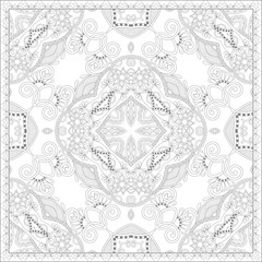 unique coloring book square page for adults