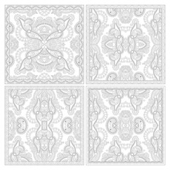 unique coloring book square page for adults