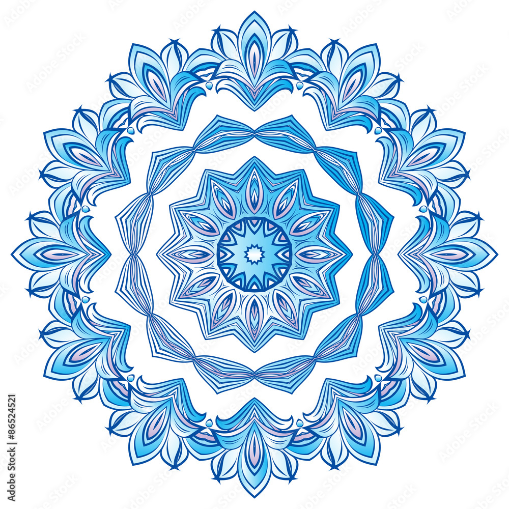 Sticker Blue Snowflake