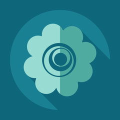 Flat modern design with shadow icon flower