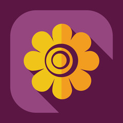 Flat modern design with shadow icon flower