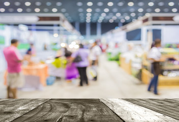 Blurred image of people walking at shopping mall