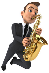 Obraz premium Fun business man