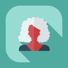 Flat modern design with shadow icon silhouette girl creative