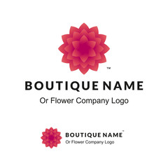 Beautiful Logo with Red Flower for Boutique or Beauty Salon or Flowers Company - 86524927
