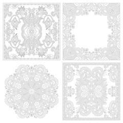 unique coloring book square page set for adults