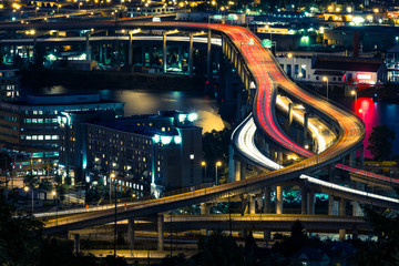 Portland Freeway at Night