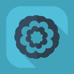 Flat modern design with shadow flower icon