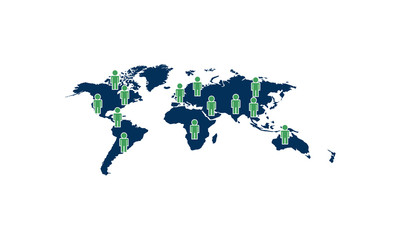 Fototapeta premium People Population in the World