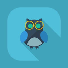 Flat modern design with shadow vector icons: owl