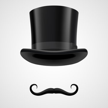 moustaches and top hat victorian aristocrat