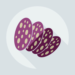 Flat modern design with shadow icons sausages