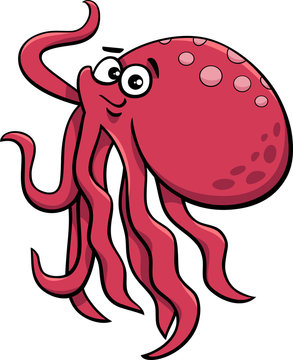 cute octopus cartoon illustration