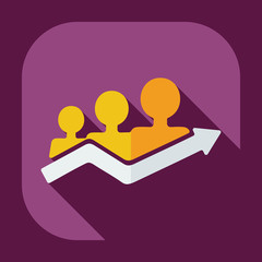 Flat modern design with shadow icons business icon