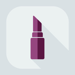 Flat modern design with shadow icon lipstick