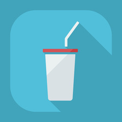 Flat modern design with shadow icons beverage