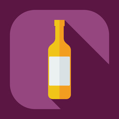 Flat modern design with shadow icons beverage