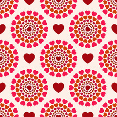 Seamless pattern with hearts.