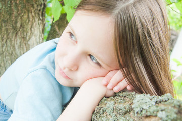 Girl on the tree