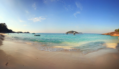 Sea stones summer panorama