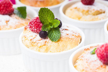 Dessert with berries 