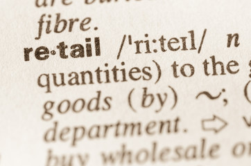 Dictionary definition of word retail