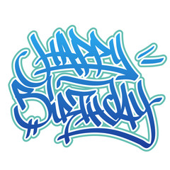 Happy Birthday graffiti style