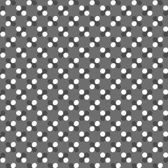 Dark gray ornament with white circles and rounded shapes